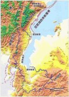 琵琶湖西岸活断層帯　地図イメージ