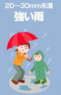 強い雨のイメージイラスト