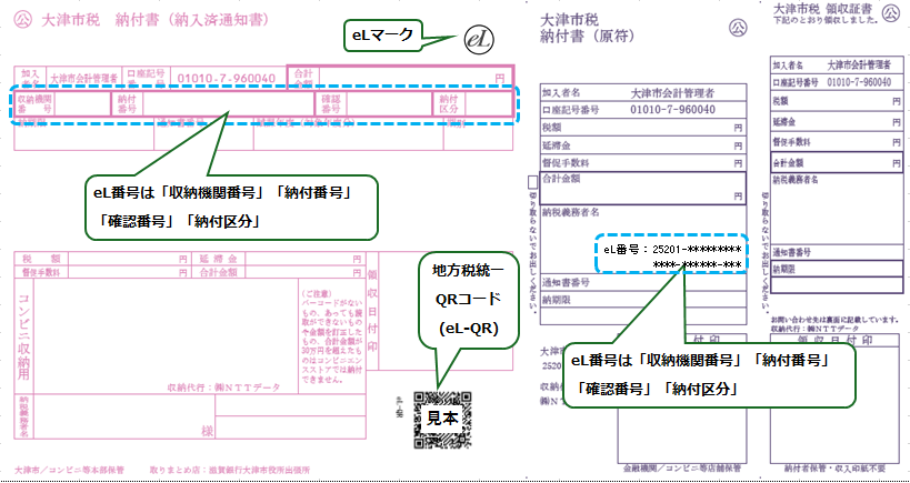 地方税統一QRコード(eL-QR)対応納付書