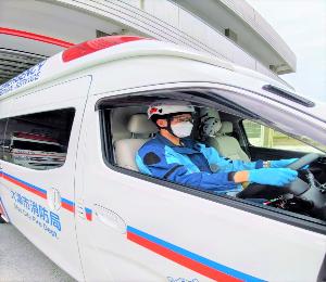 救急車走行中
