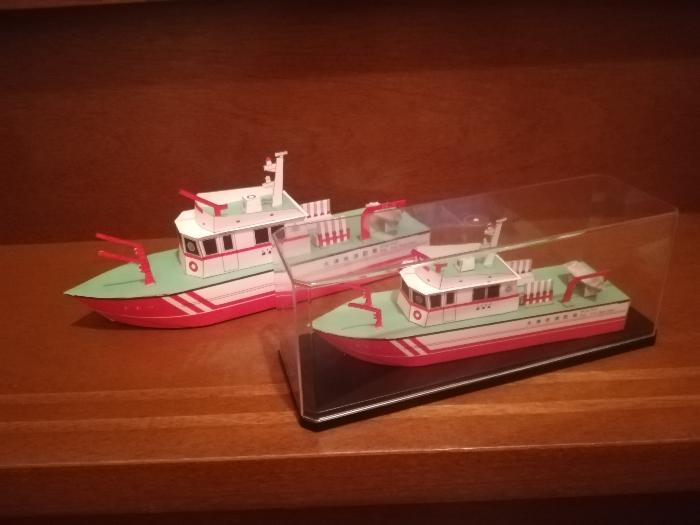 ペーパークラフト消防艇おおつ完成写真