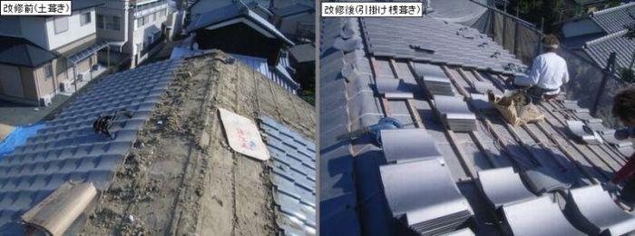 屋根の軽量化工事事例の画像