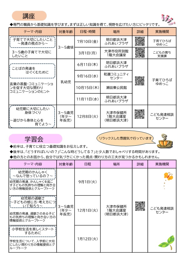 子育てチラシ・裏