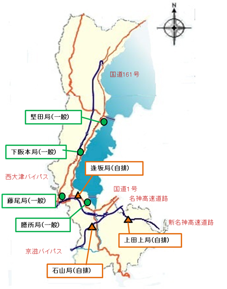 大気汚染常時監視局位置図