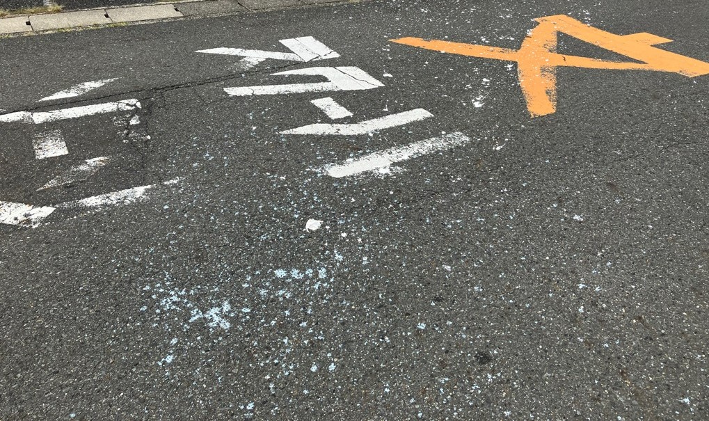 ペンキ飛散状況