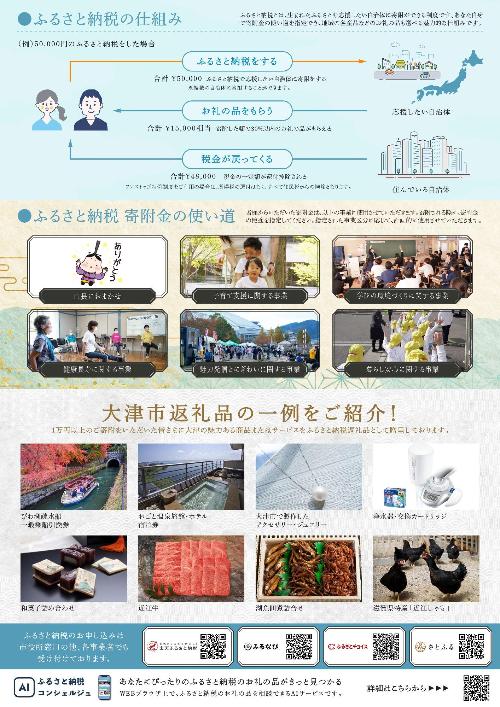 大津市ふるさと納税 チラシ 裏