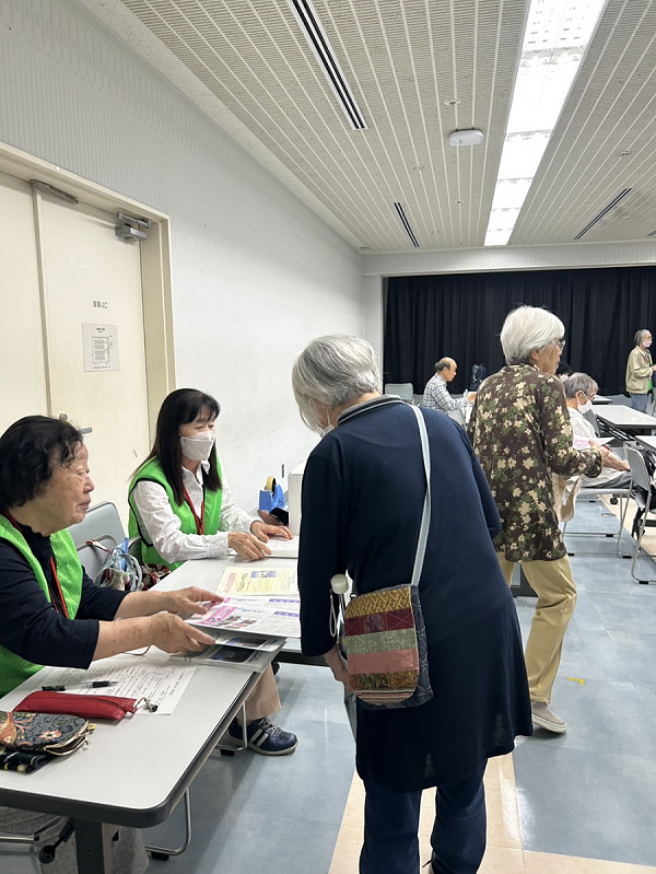 チャオ総合サポート部会自主企画「みんなの映画会」受付の様子