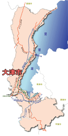 大津市の地図