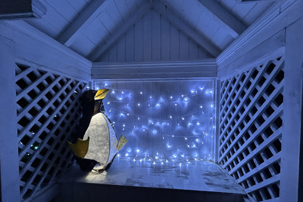 ペンギンのオブジェ、「氷」ゾーンの写真スポットの様子