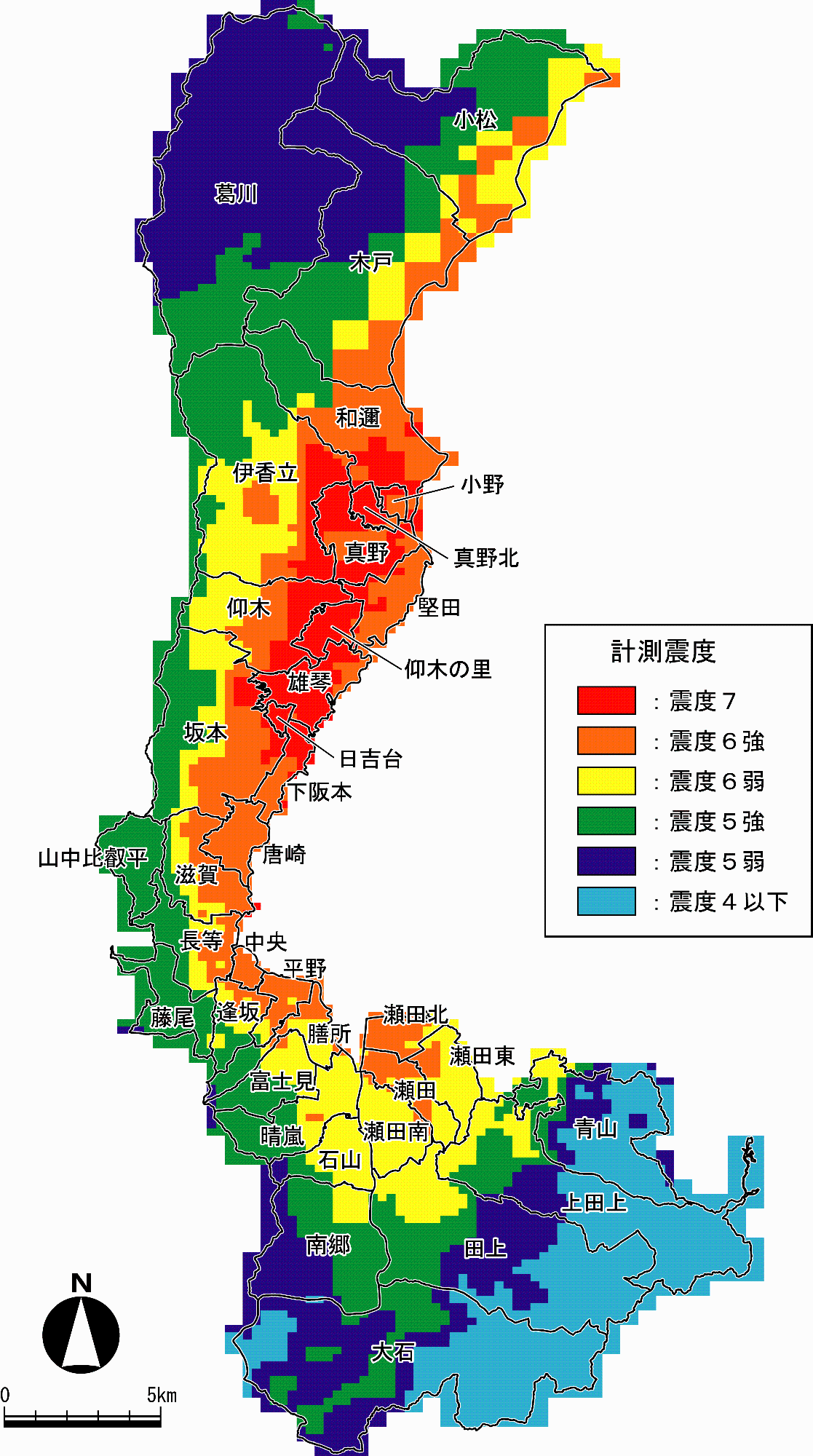 震度分布図