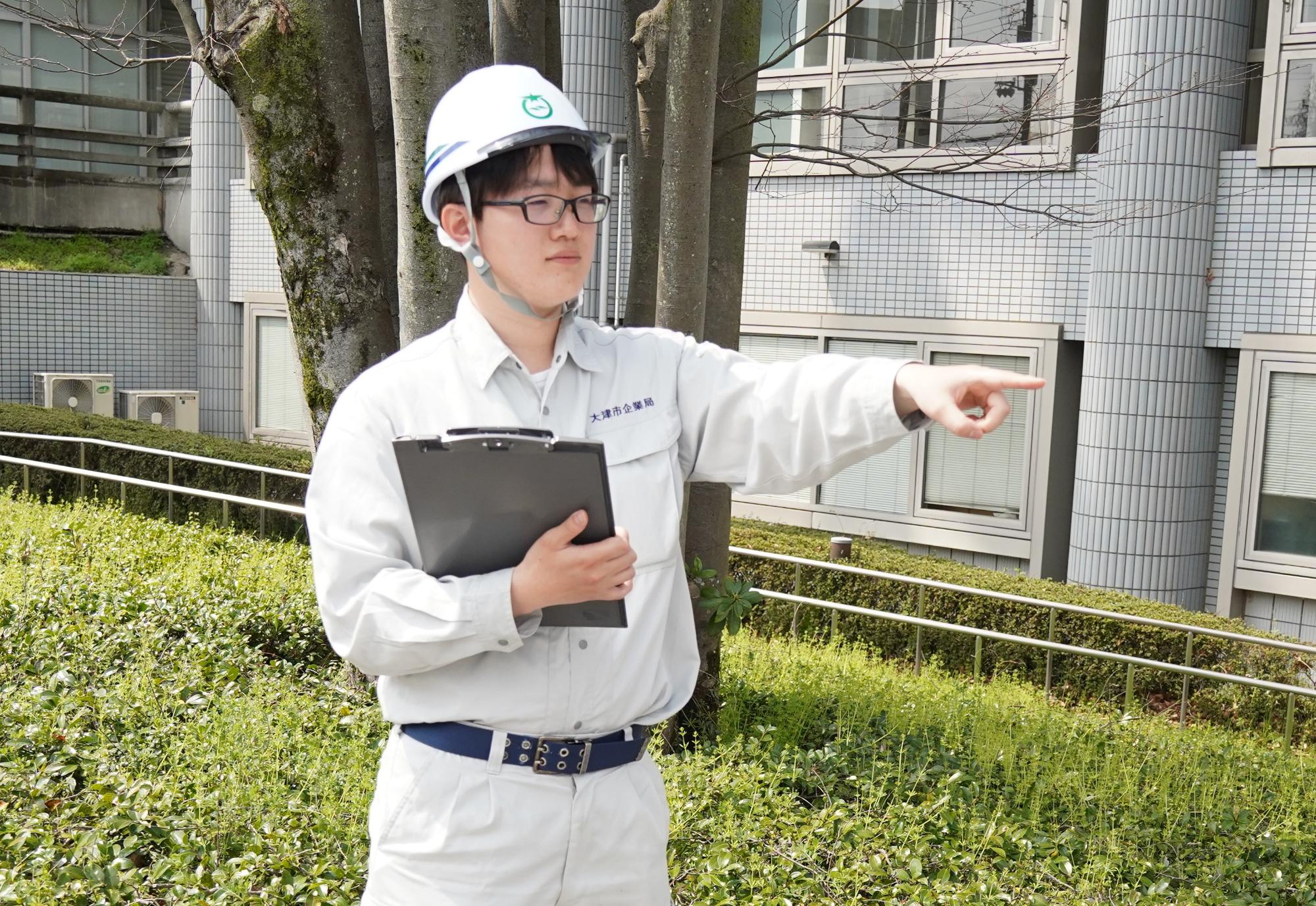 技術職職員が仕事をしている様子