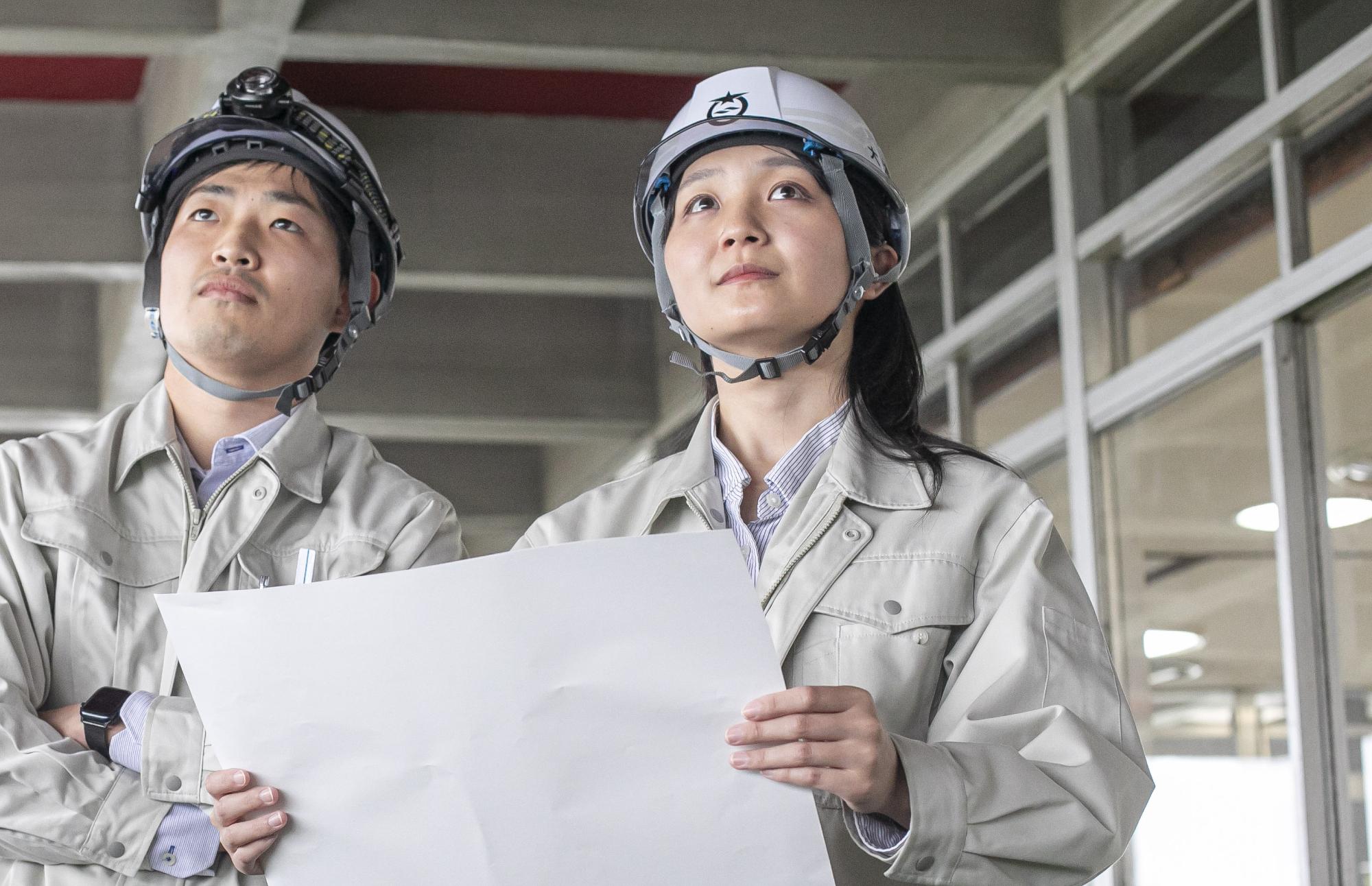 技術職職員が仕事をしている様子