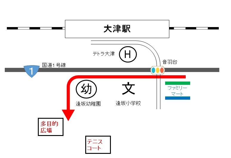 逢坂市民運動広場の略図
