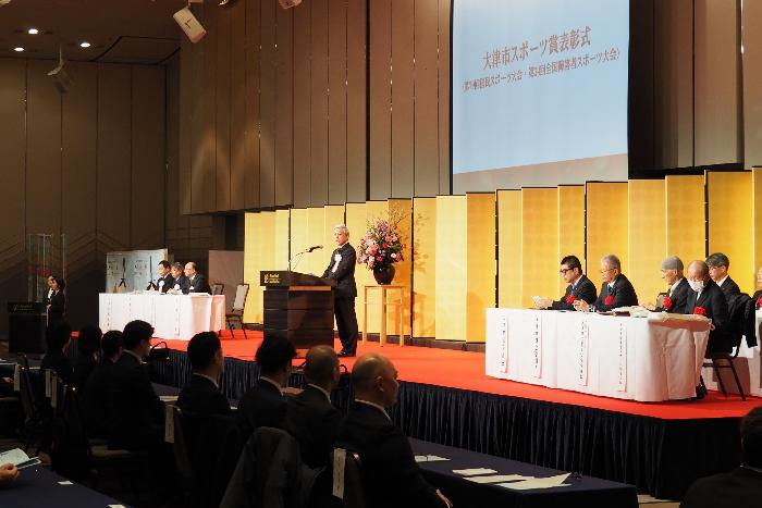 市長登壇祝辞の様子