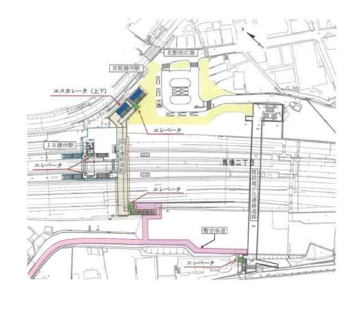 JR膳所駅　駅整備事業計画図