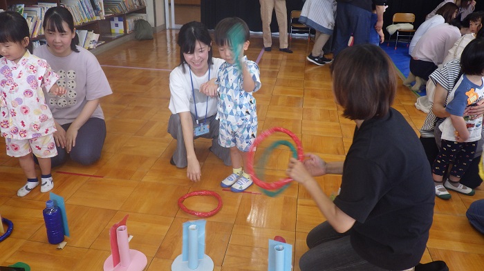 未就園児が夏まつりに参加しているところ