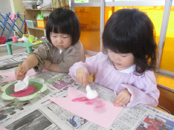 3歳児こいのぼり製作