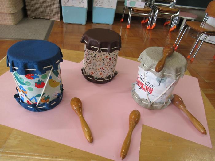 ミルク缶でつくったたいこ
