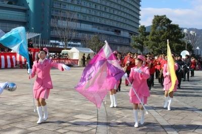 ガード隊　行進の様子