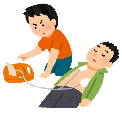 AEDを使用するイラスト