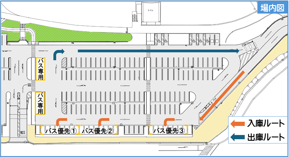 サンシャインビーチ駐車場バス区画