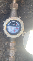 水道メーター（蓋が空いている状態）