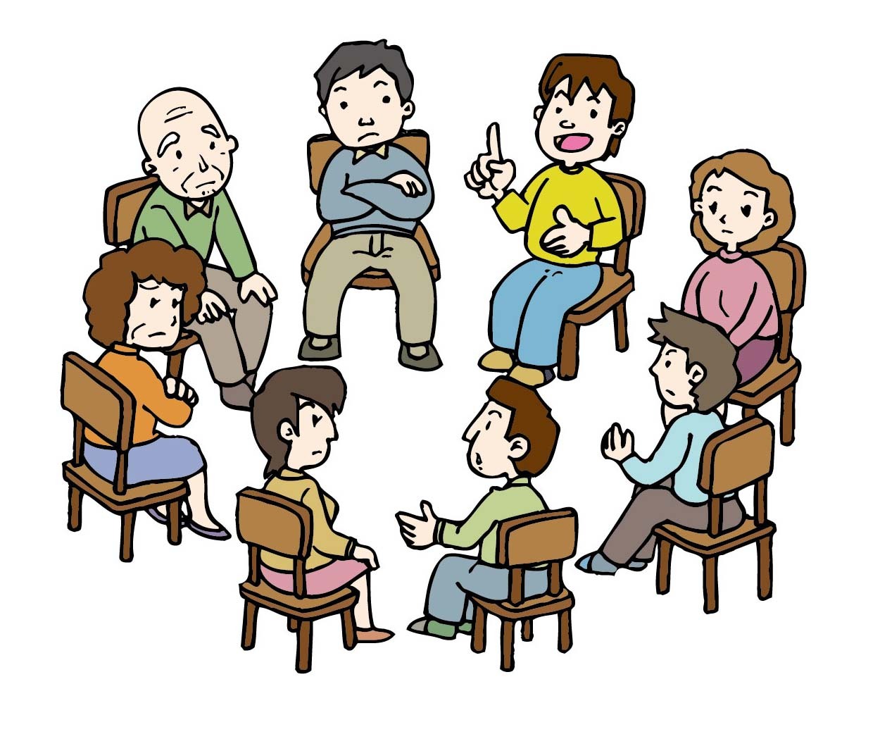 意見交換会のイラスト