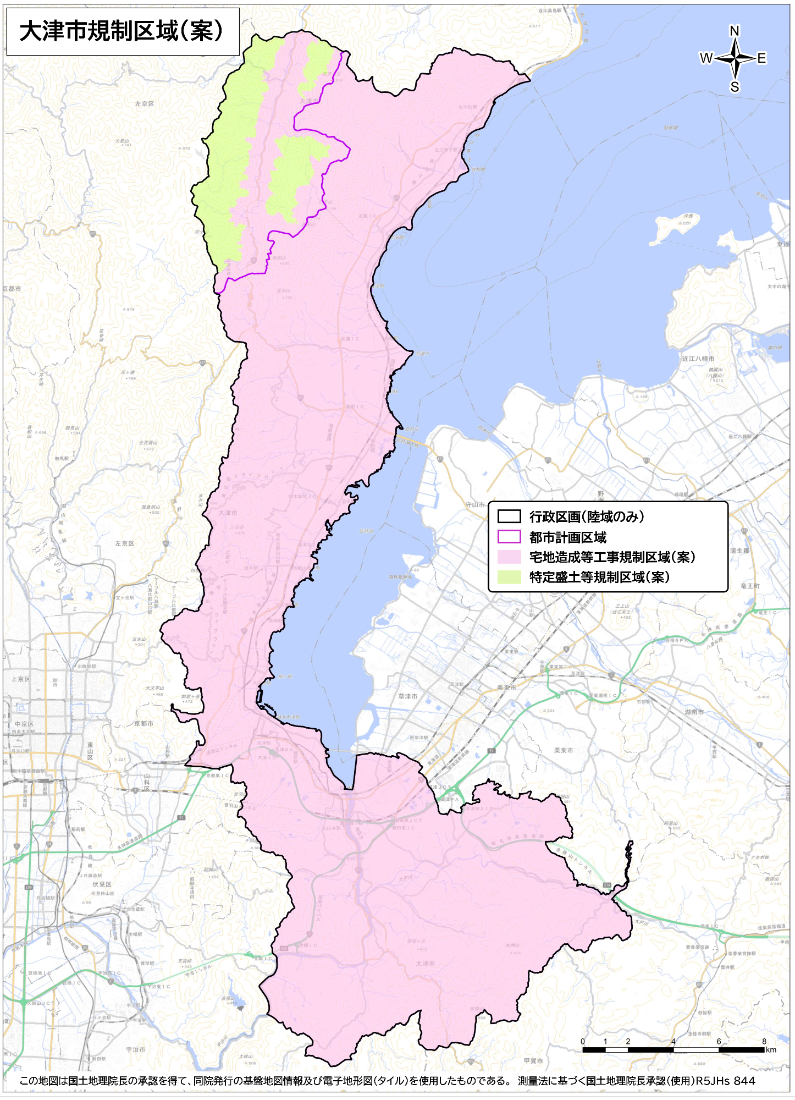 盛土規制法に基づく 大津市 規制区域（案）