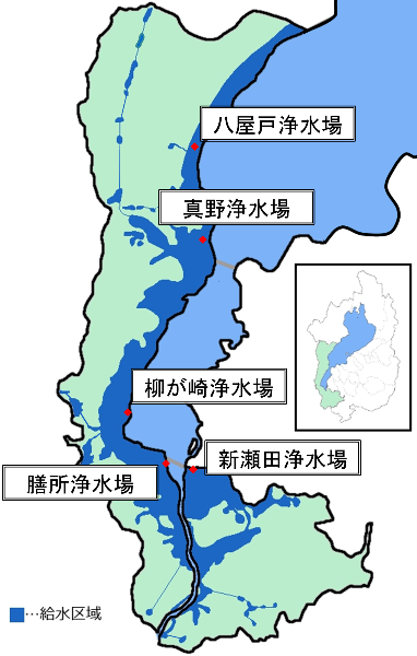 大津市　浄水場配置図