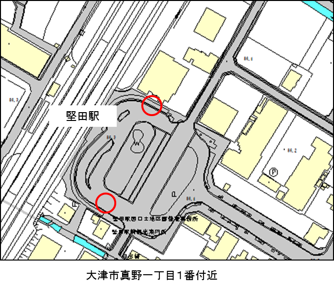 堅田駅前地図