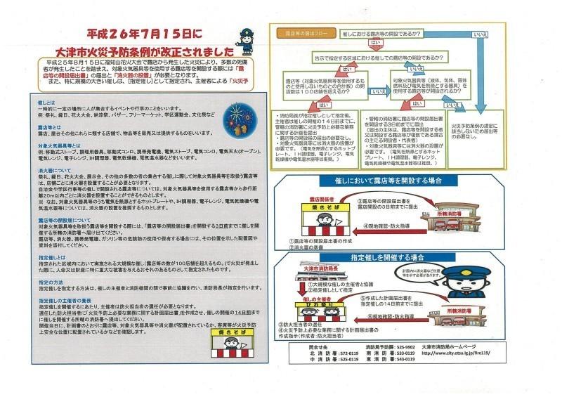 催し開催に伴うリーフレット