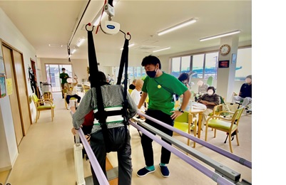 利用者さんと介護職員さんの写真