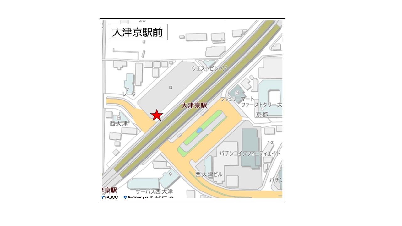 大津京駅の地図イメージ