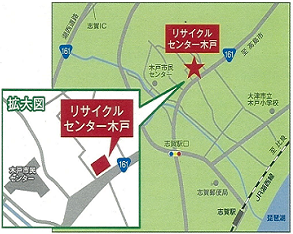 リサイクルセンター木戸への案内地図画像