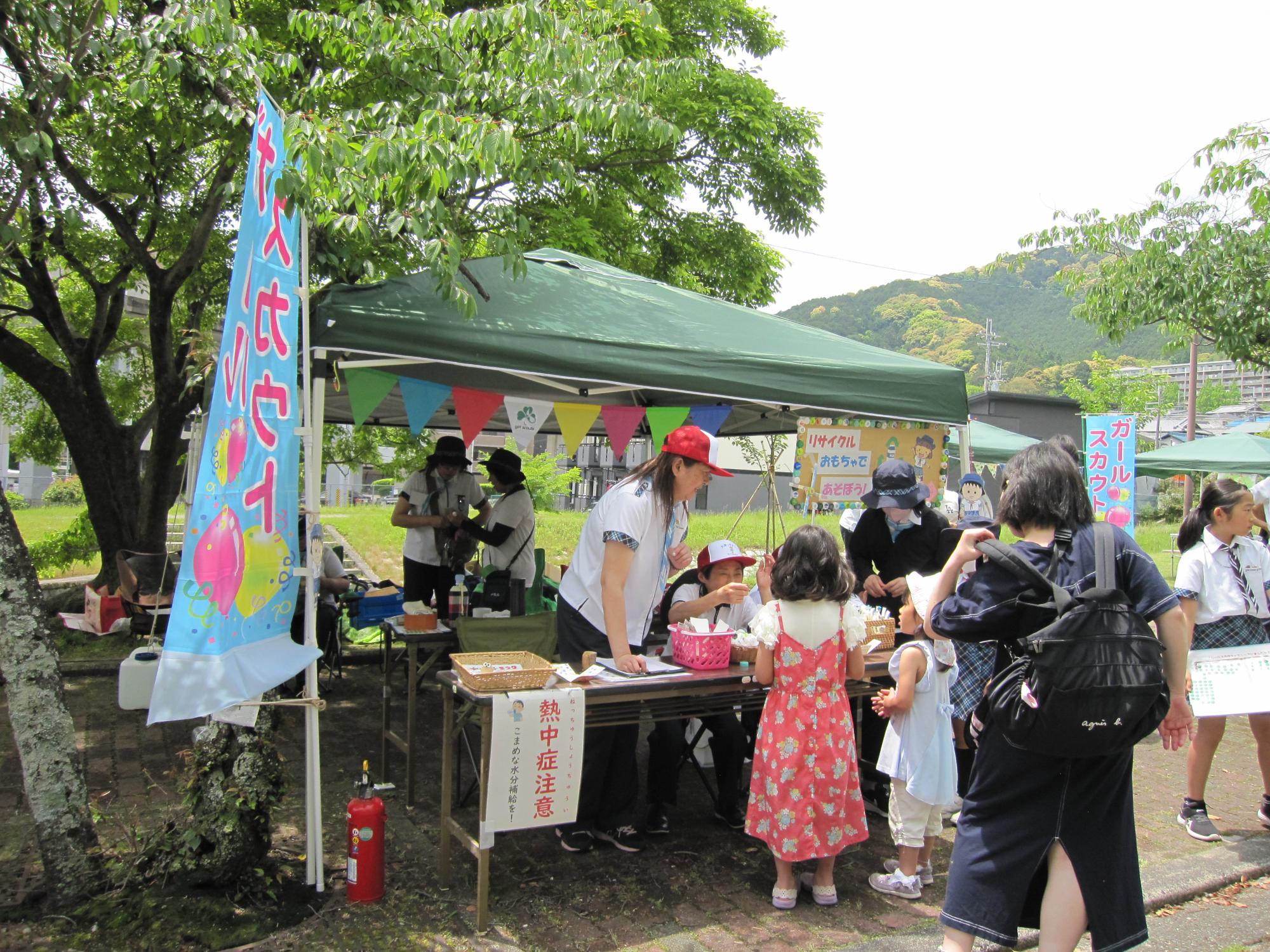 大津っ子まつりブースの様子