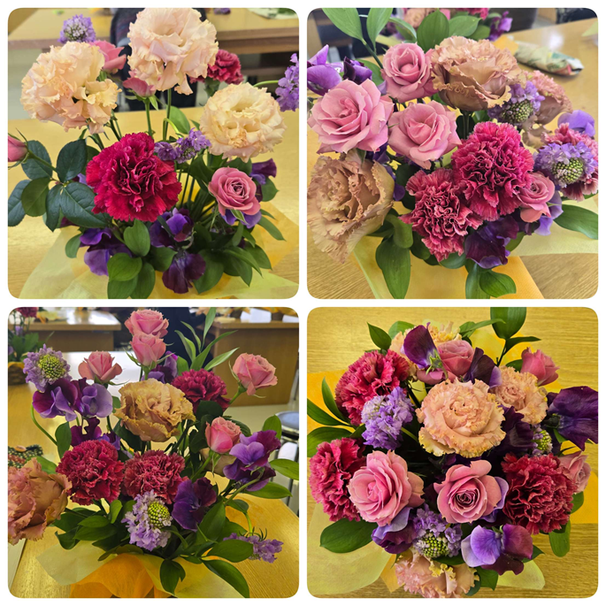 チャオ会員向けフラワーアレンジメントの作品