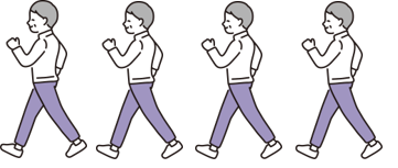 歩く人のイラスト