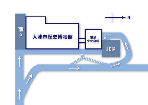 博物館の駐車場マップ