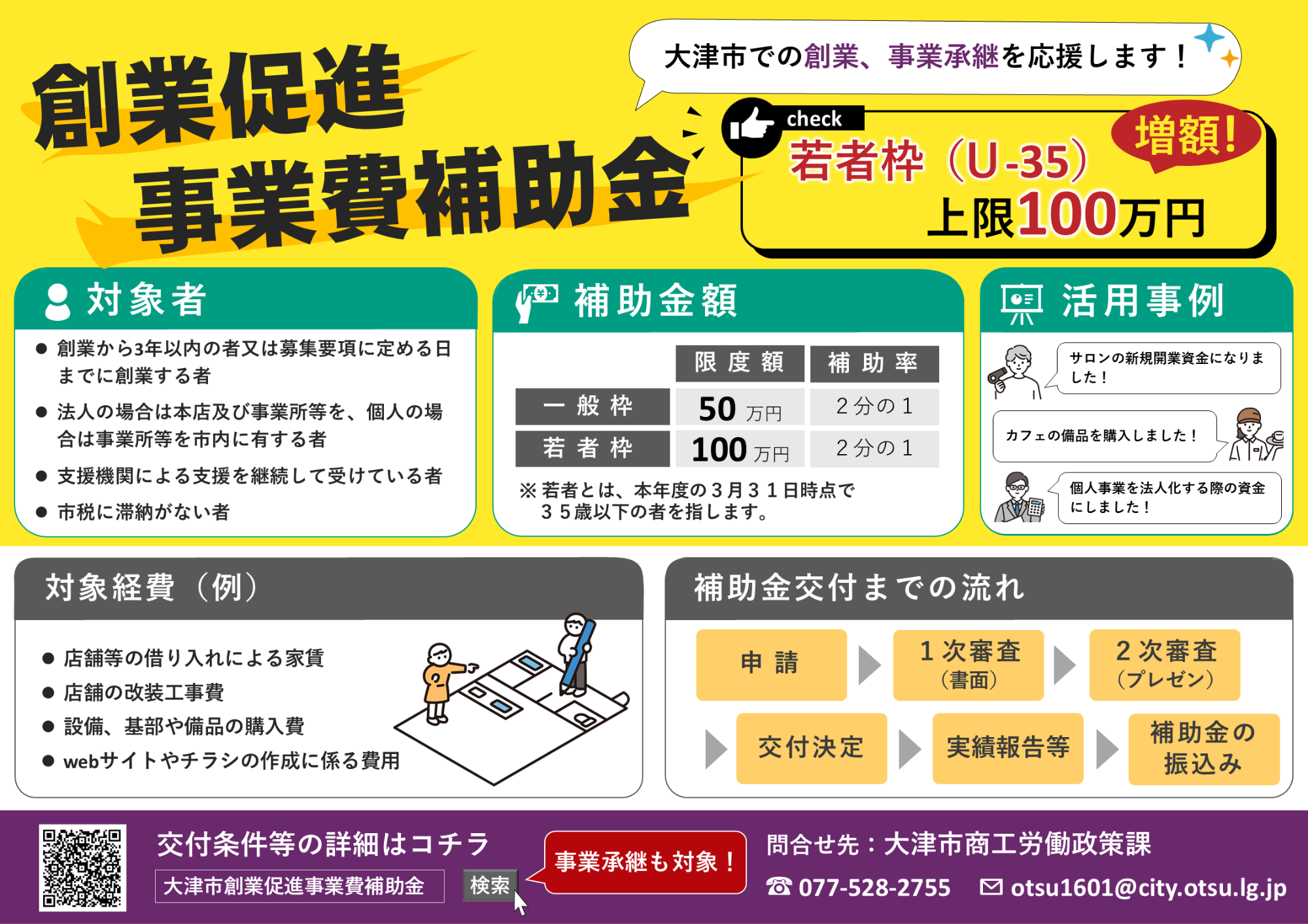 創業促進事業費補助金チラシ